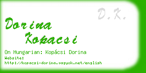 dorina kopacsi business card